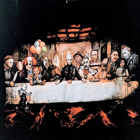 Horror Movie Icon Tee Halloween Black Big Chris Art - Picture 1 of 5